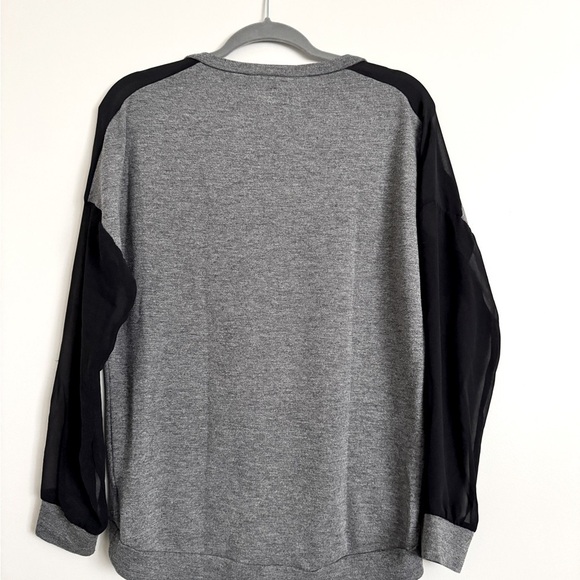 Bisou Bisou Crewneck Jersey Tee Mesh Drop Sleeves Size M - Picture 4 of 6